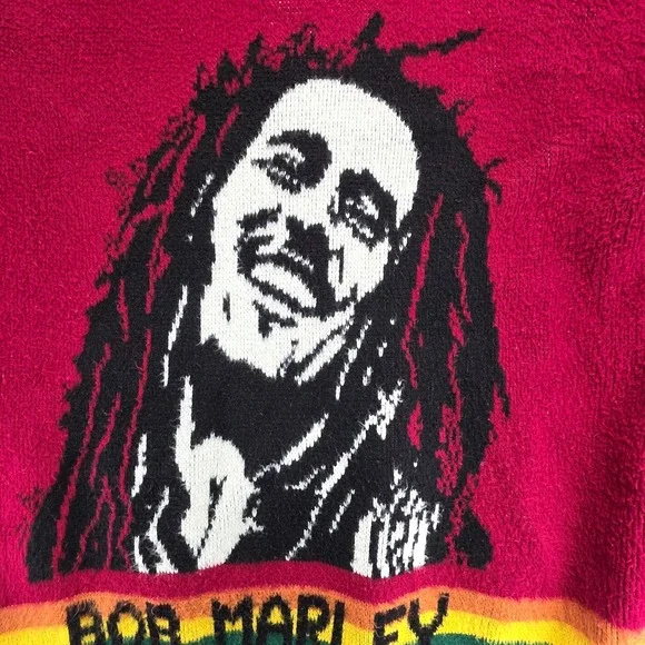 Vintage Bob Marley Sweater Hoodie Jumper Tejidos Ruminahui Hooded Knitted‎ Wool